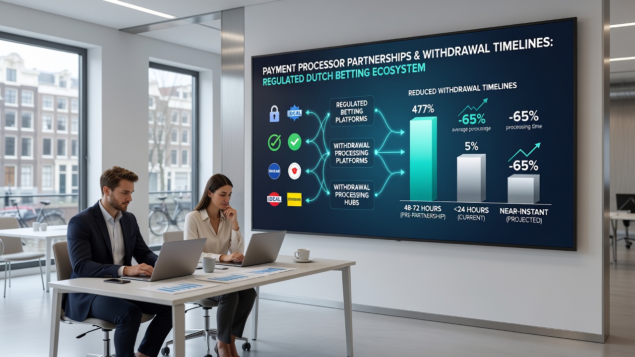 Grafieken en dashboards illustreren dalende opnametijden bij Nederlandse gokplatforms na partnerschappen