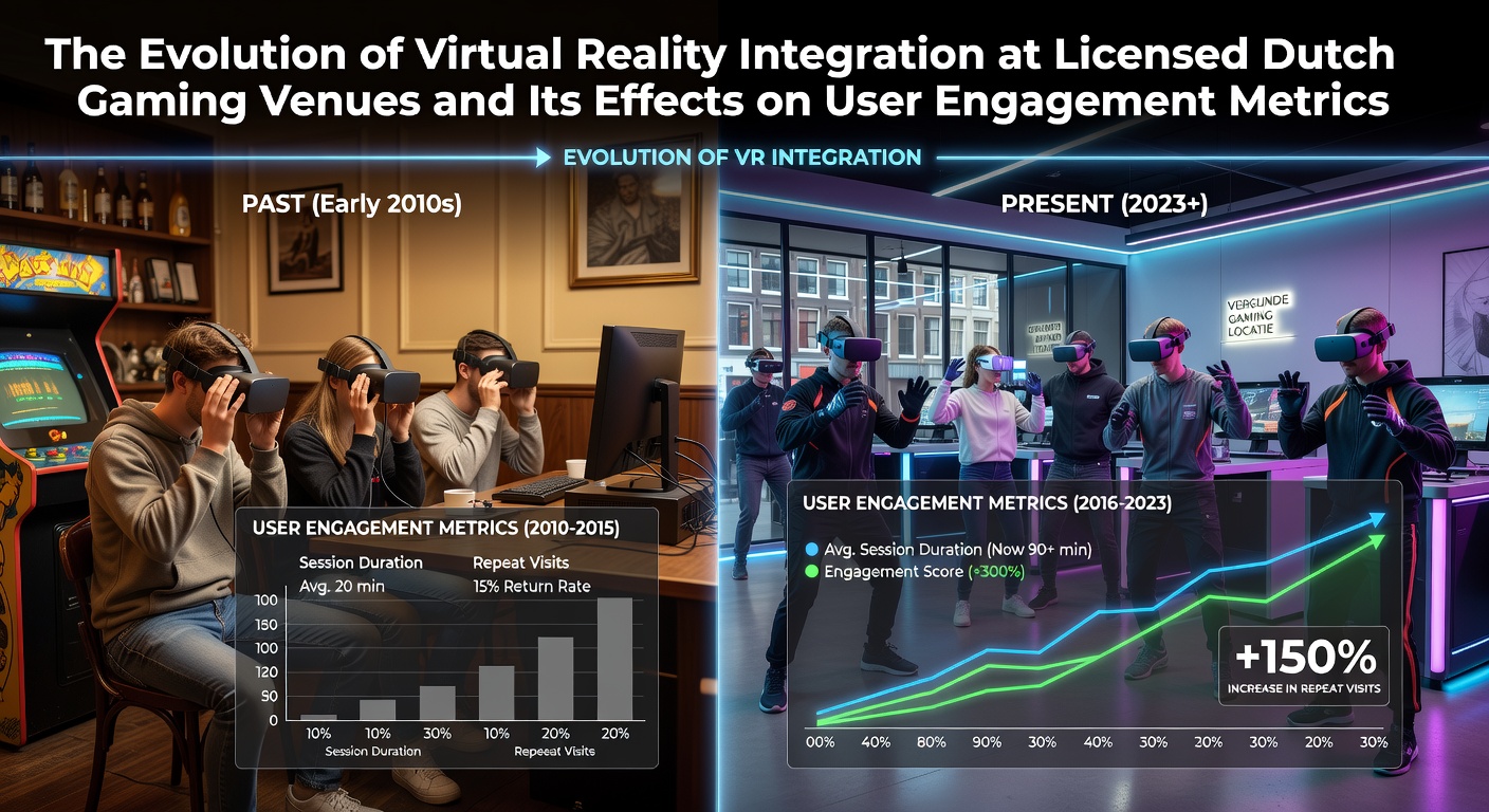 Virtual reality headsets in gebruik bij een Nederlandse casino tafel met spelers die een gesimuleerde omgeving ervaren
