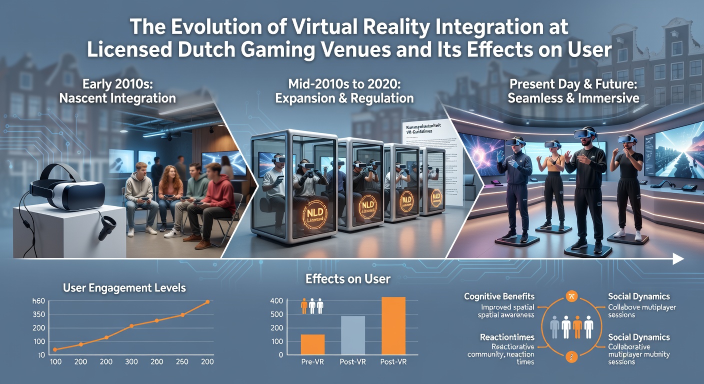 Overzicht van een VR-gaming zone in een Nederlands casino met meerdere spelers en interactieve schermen